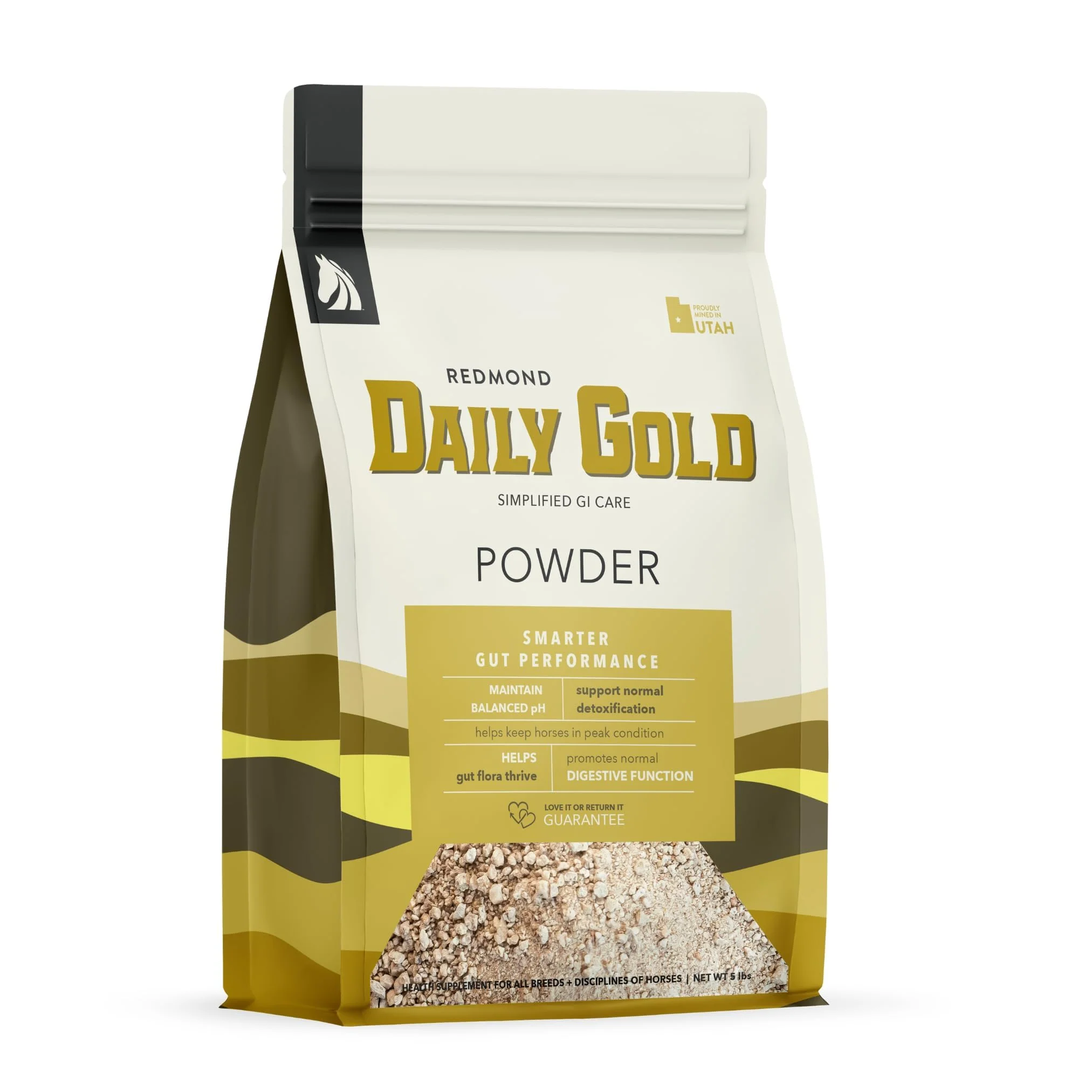 Comfortable Daily Gold Stress Relief – Natural Digestive Ulcer Support for Horses 5 lb REDMOND World-Class