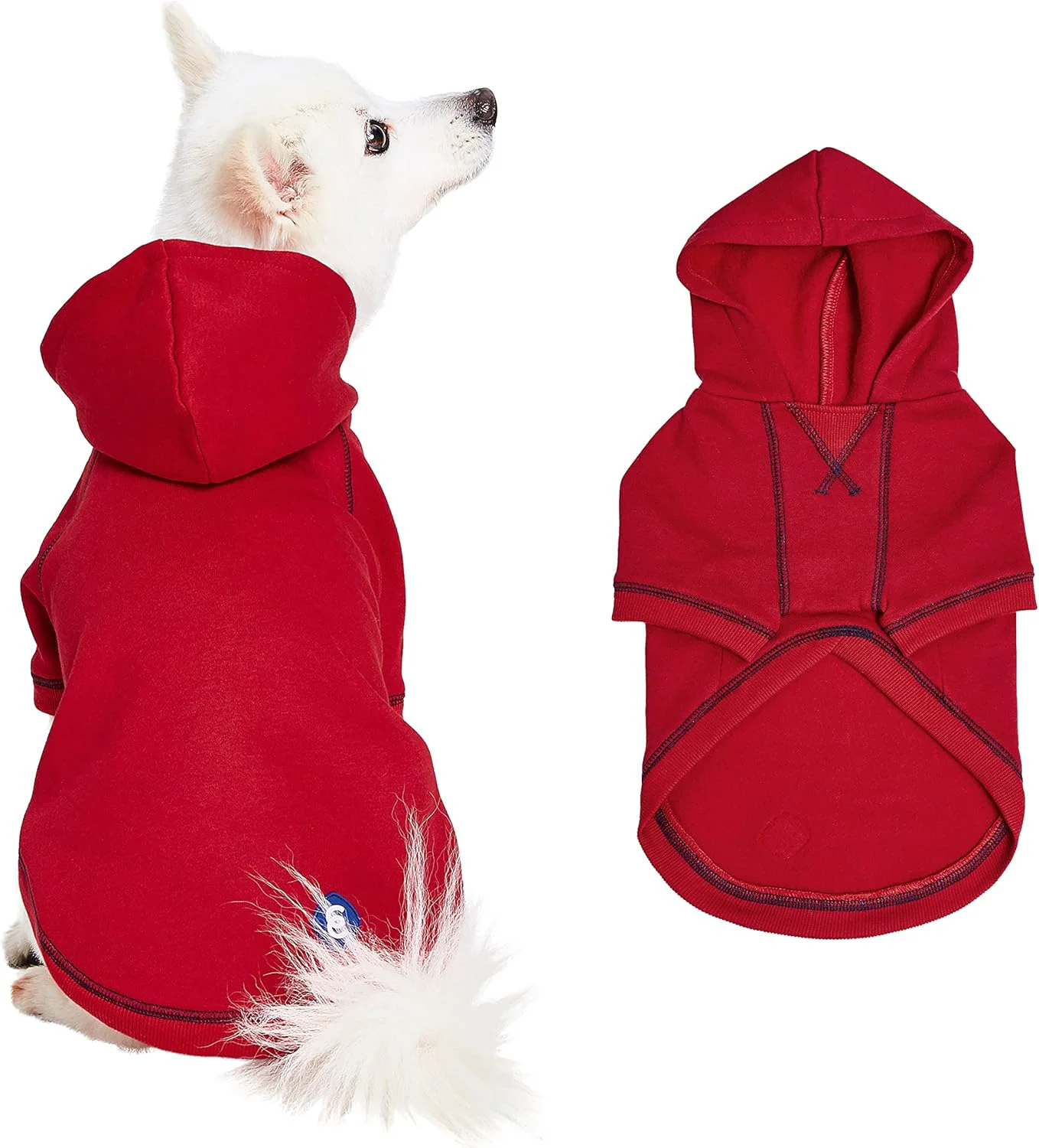 Selected Blueberry Pet Essentials Hoodie – 12″ Soft French Terry Sweatshirt with Hood Red Award‑Winning Small‑Dog Jersey Effective