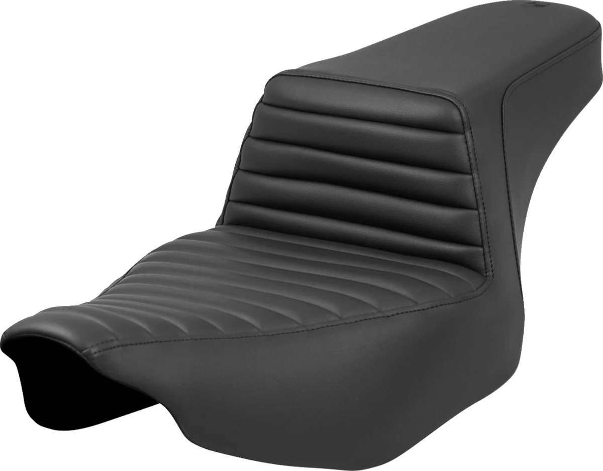 Enhanced SADDLEMEN Step-Up Seat - Tuck-n'-Roll - Black - Road Glide Street Glide 823-07-171 First-Class