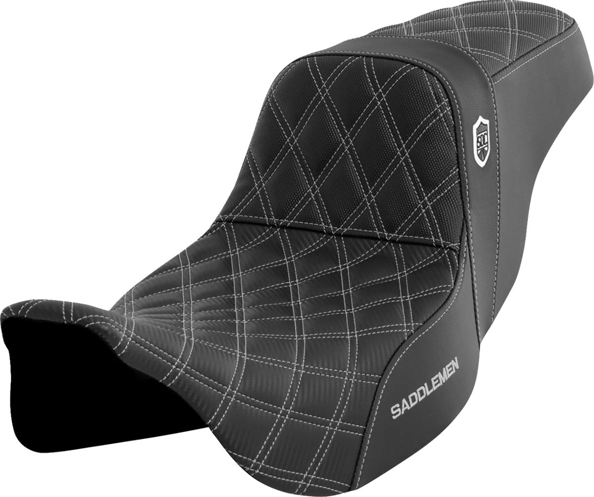 Elite SADDLEMEN Pro Series SDC Performance Seat - Silver Stitch - FLH FLT '08-'23 SC80807SIL Trusted