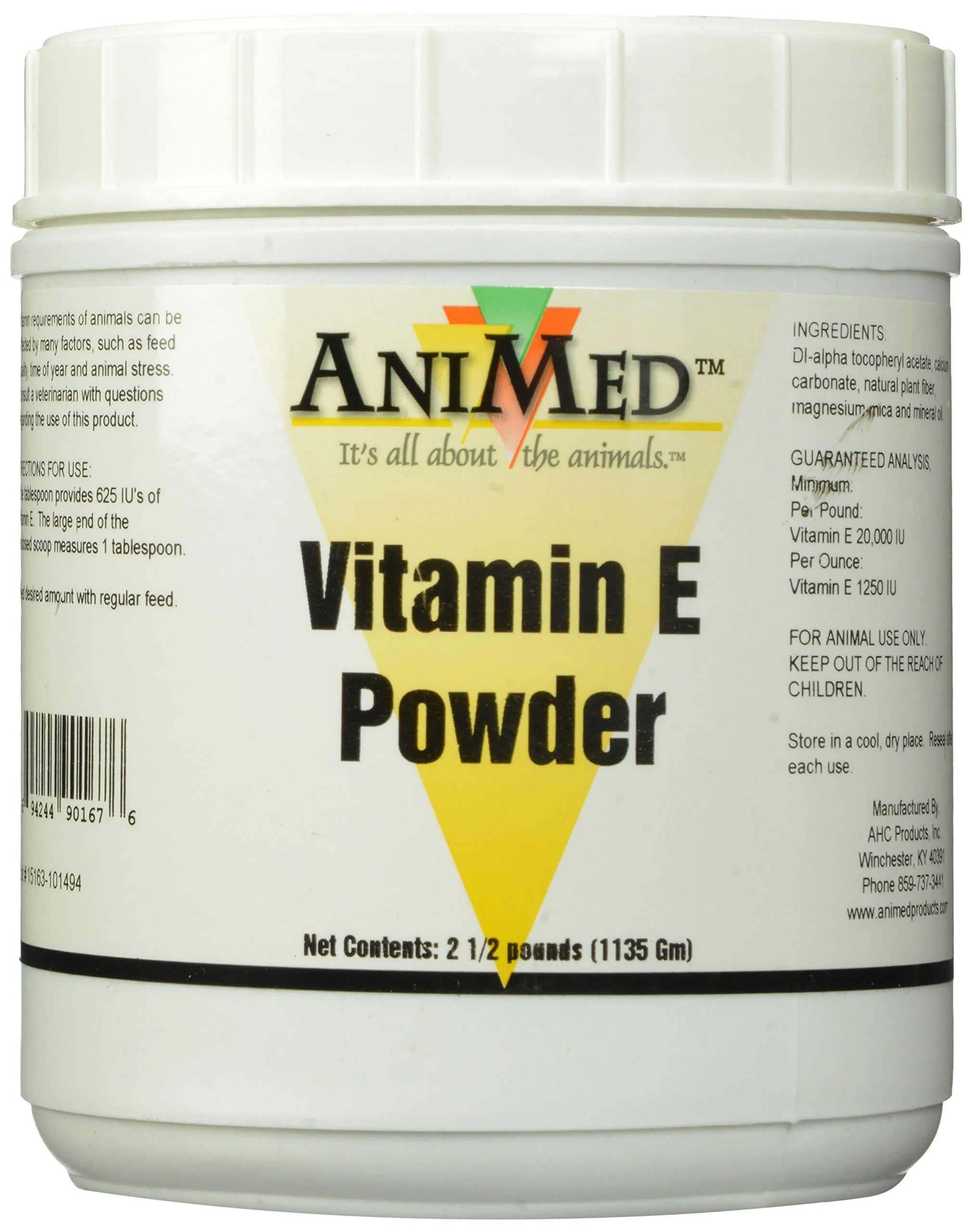 Consistent AniMed Vitamin E Powder for Horses – 2.5 lb Daily Feed Supplement Authentic