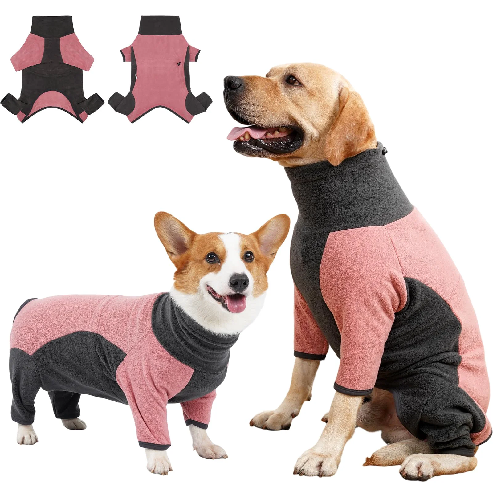 Stylish Coppthinktu Dog Winter Coat - Soft Fleece Full Coverage Pink XXL Certified
