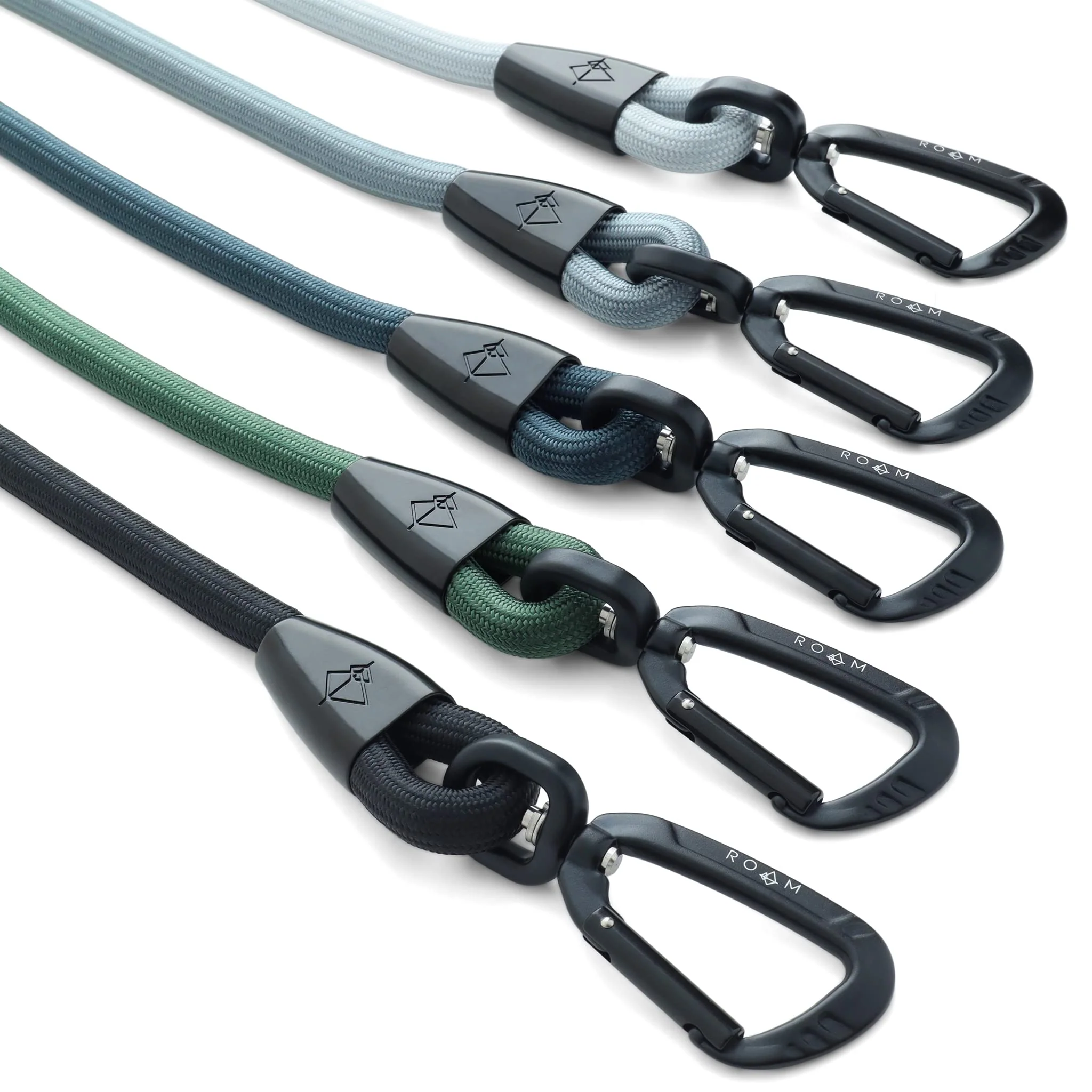 Pure MADE TO ROAM Premium Everyday Leash - Ultra-Soft Rope Aviation Aluminum Carabiner 4ft California Horizon Dependable
