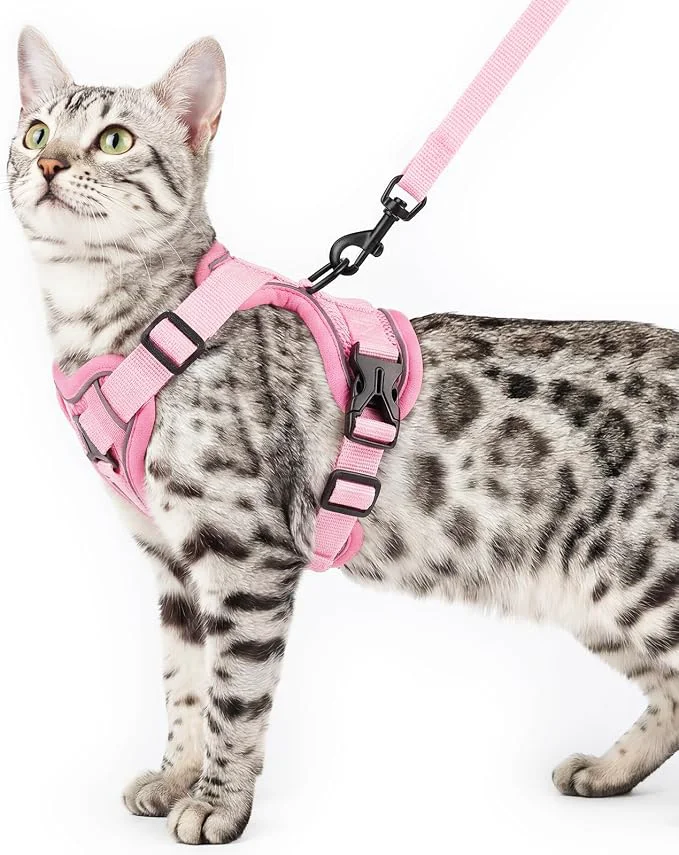Versatile Cat Harness and Leash Set Escape Proof Tactical Extra Large Kitten Harness Smooth