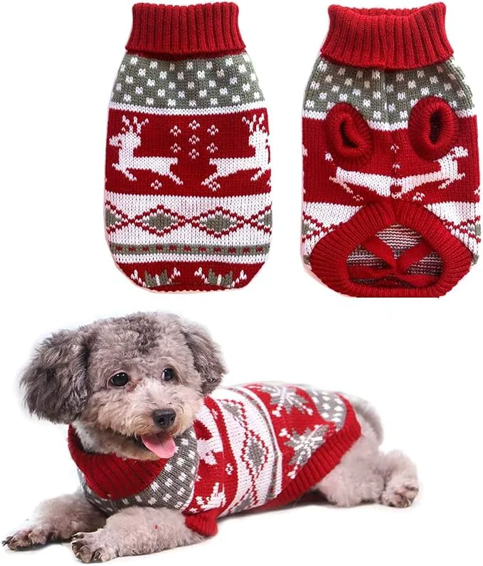 Next-Generation Vehomy Dog Christmas Sweaters Pet Winter Knitwear Xmas Clothes Classic Warm Excellent