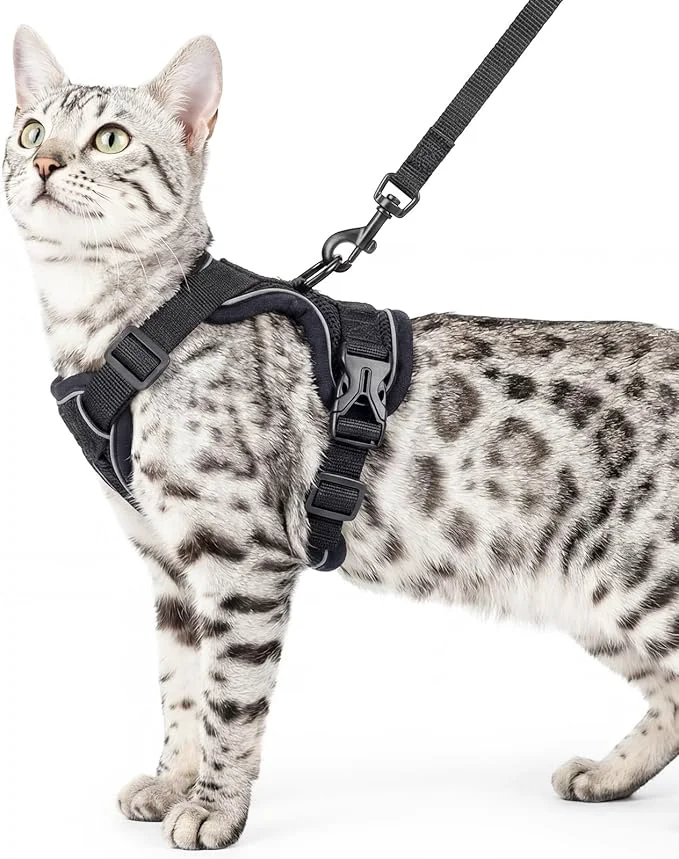 Traditional Cat Harness and Leash Set Escape Proof Tactical Small Kitten Harness Emotional Premium Material