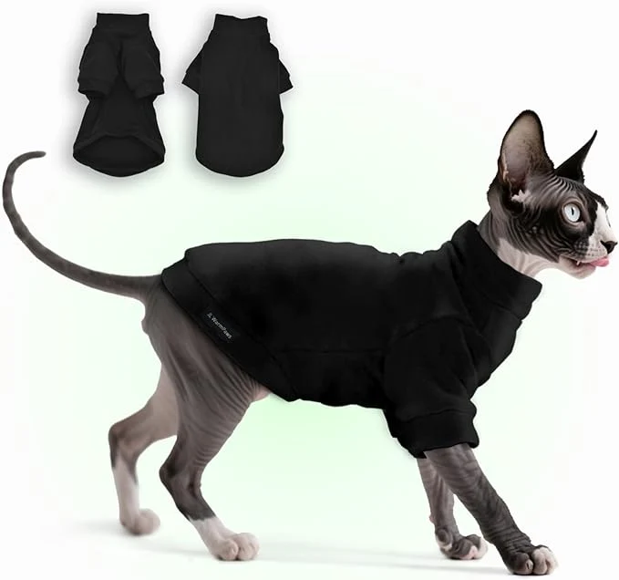 Dependable Fleece Sphynx Cat Clothes Soft Hairless Cat Clothes Pullover Cat Sweater High-Performance