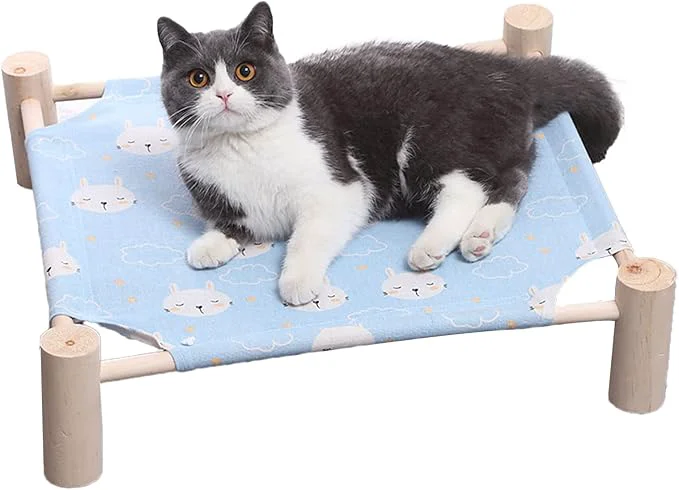 Specialty Pozico Cat Dog Hammock Bed – Wooden d Pet Cot Fine Crafted