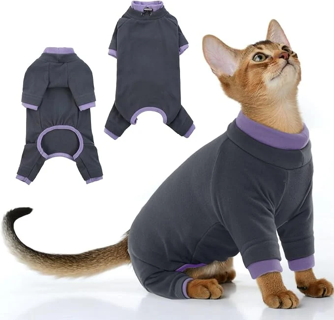 Safe PUMYPOREITY Sticky Hair Cat Clothes Prevent Hair Loss Cat Pajamas Soft Cat Unique
