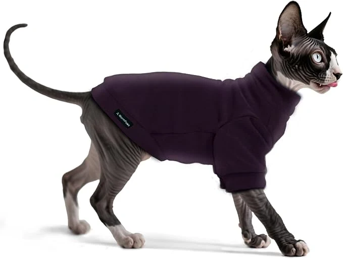 Quality Fleece Sphynx Cat Clothes Soft Hairless Cat Clothes Pullover Cat Sweater Proven