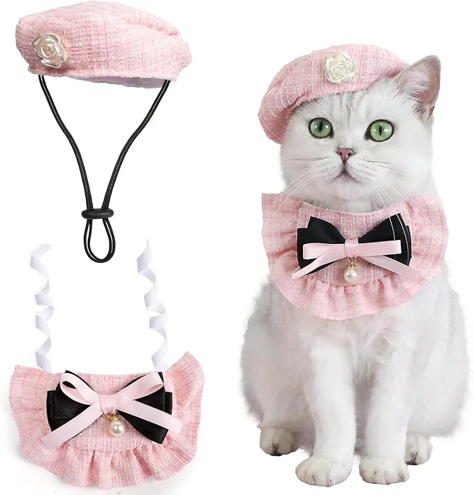 Smart HOWWFALY 2PCS Cat Beret Hat High-Quality