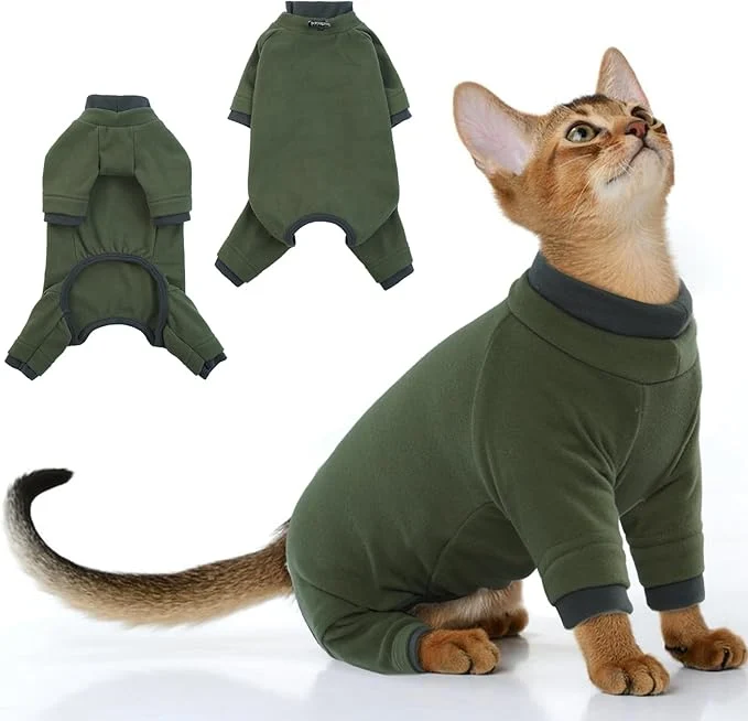 High-Quality PUMYPOREITY Sticky Hair Cat Clothes Prevent Hair Loss Cat Pajamas Soft Cat Exceptional
