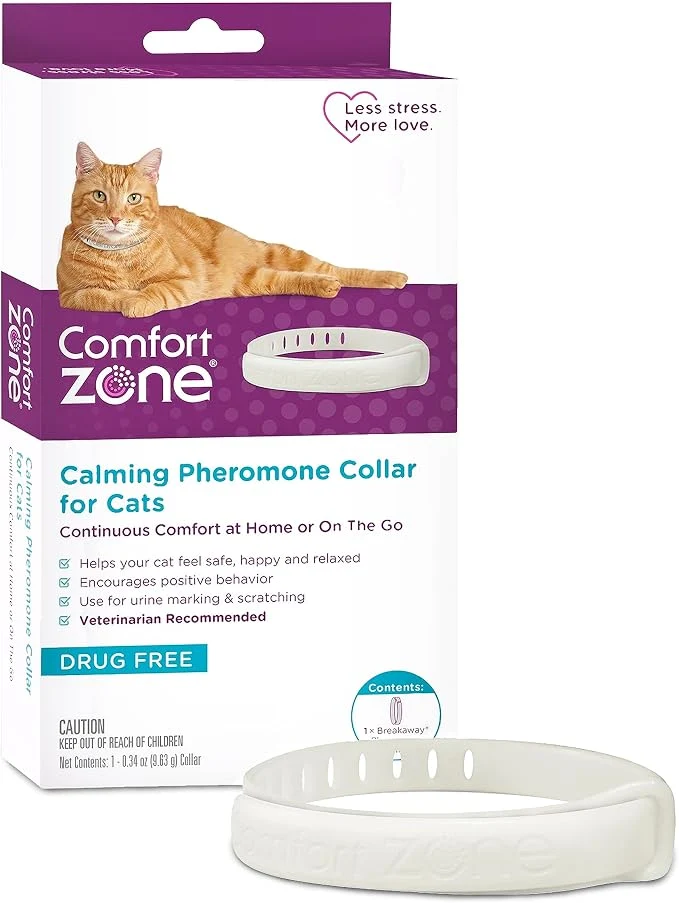 Soft Comfort Zone Cat Calming Collar 1 30-Day Calming Collar Cat Pheromones Help Comfortable