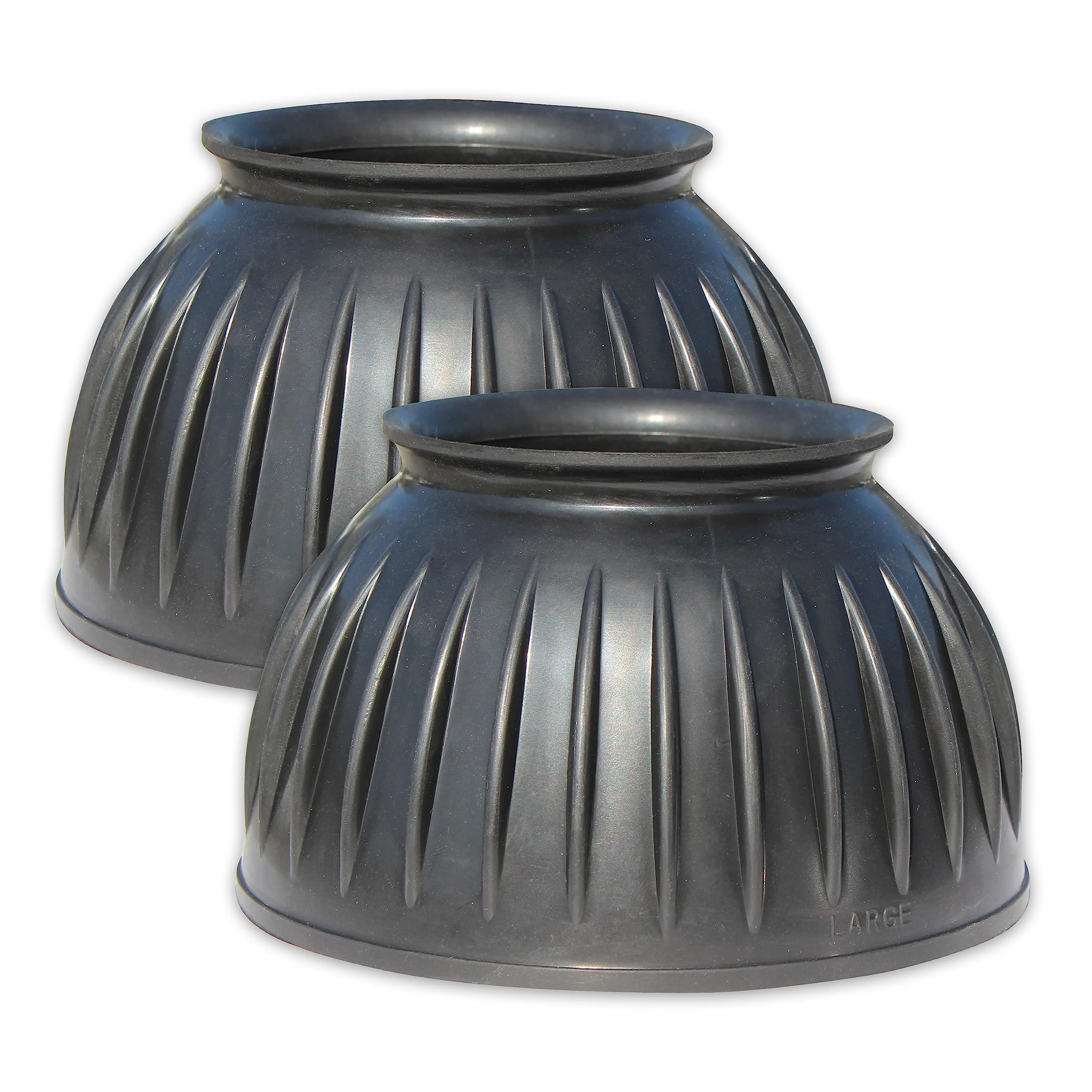 Top-Quality Professional's Choice Pull On Rubber Bell Boots - Black Large Quality