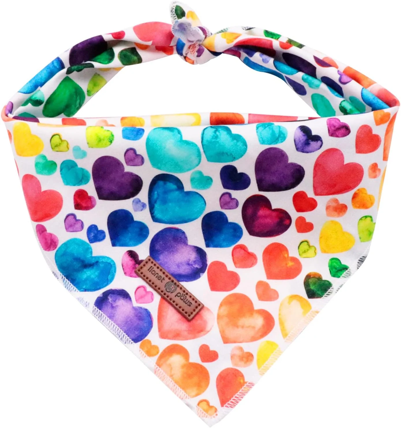 Sophisticated Lionet Paws Valentine's Dog Bandana Fabric Love Dogs Kerchief for Small Medium Dogs Dog Triangle Cotton Scarf for Girl Boy User-Friendly