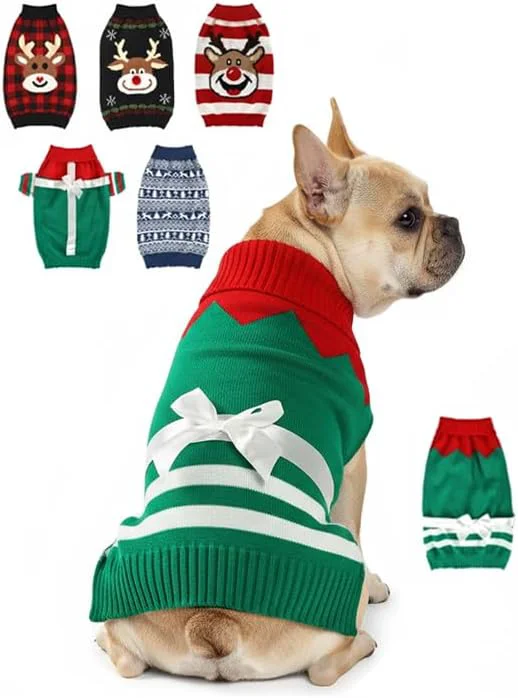 Powerful Dog Christmas Sweater Soft Warm Pet Clothes Coat Eco-Friendly