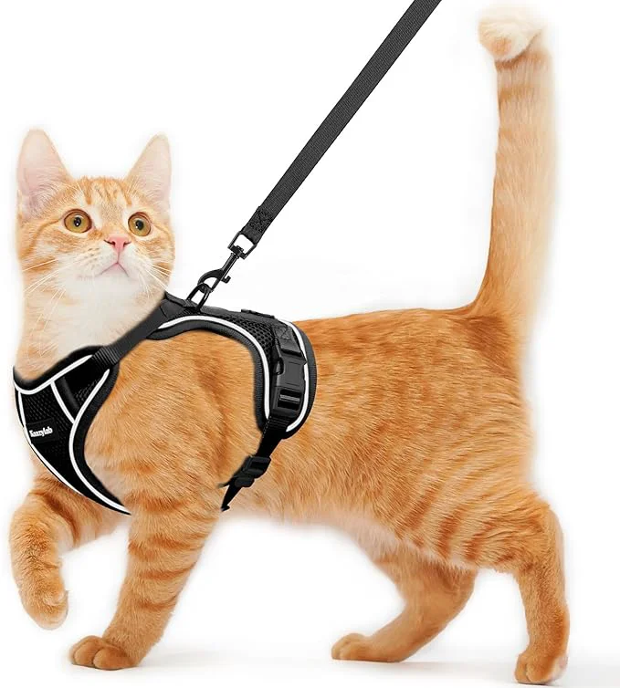 Advanced Cat Harness and Leash for Walking Escape Proof Soft Adjustable Cat Leash Reliable