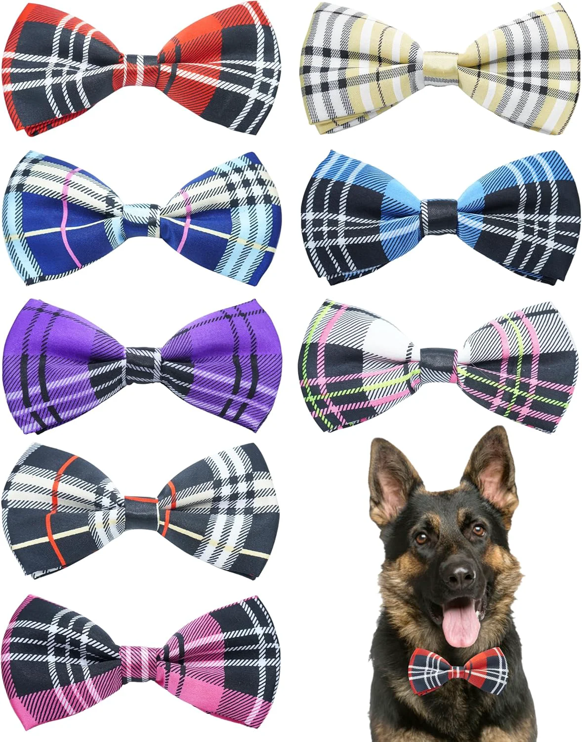 Clean PET SHOW 8 Pack Plaid Big Dogs Collar Bow Ties for. A thoughtful pick for calmer daily routines. Eco-Friendly