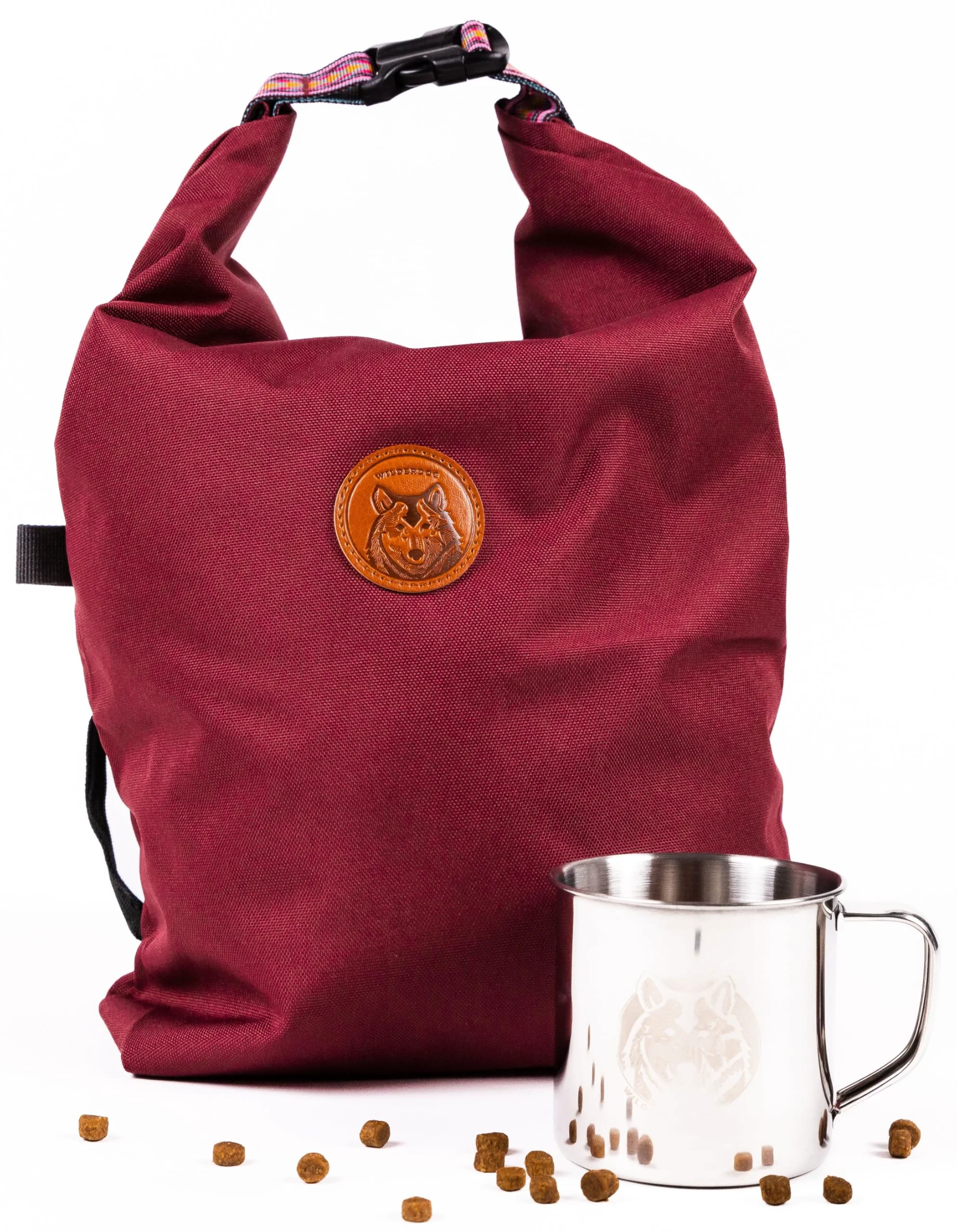 Detailed Wilderdog Doggie Bag Water-Resistant Kibble Carrier Stainless Steel Mug – Huckleberry Healthy