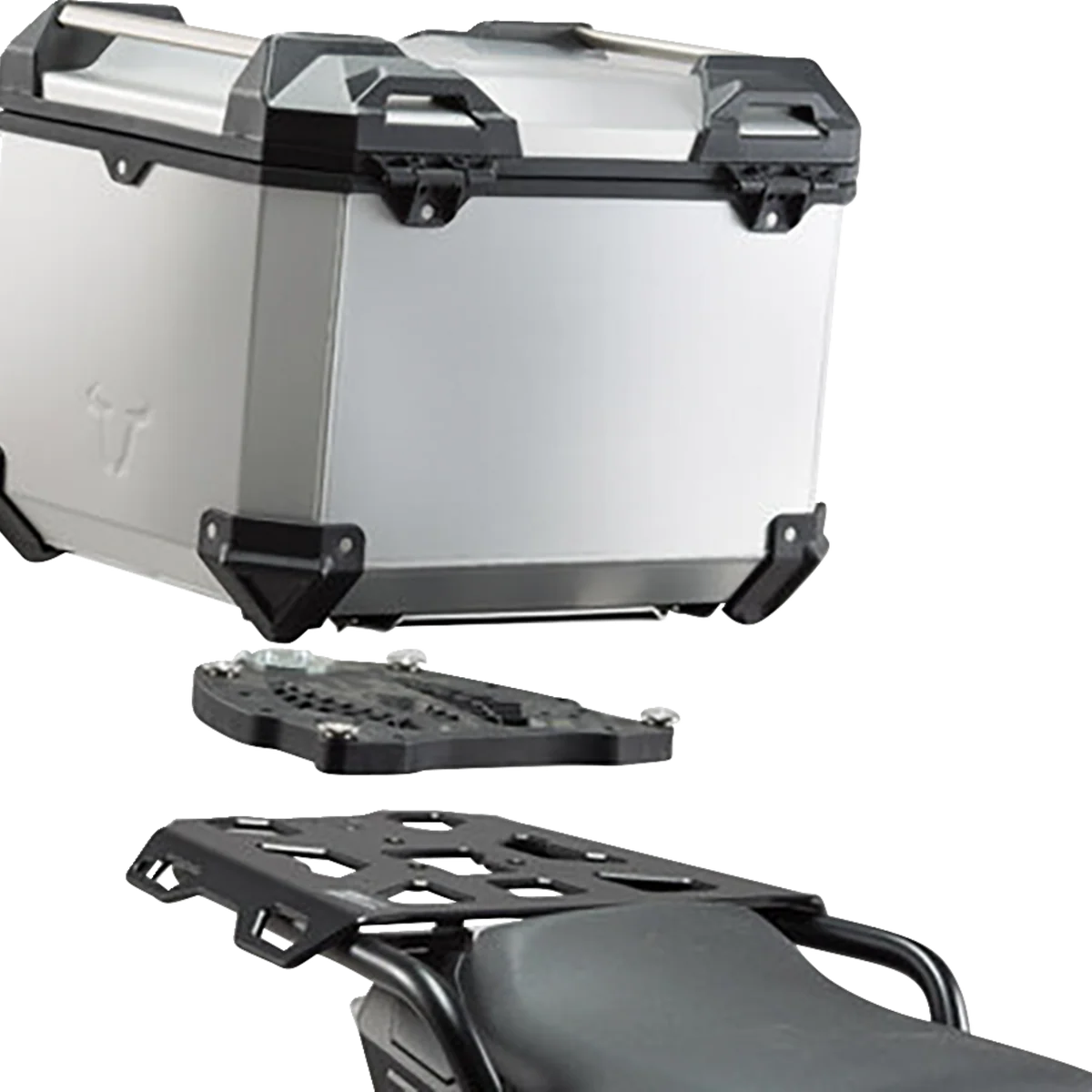 Stylish SW-MOTECH TRAX ADV Top Case System - Silver - BMW F900GS R1250GS '21-'24 GPT.07.904.70100 S Smooth