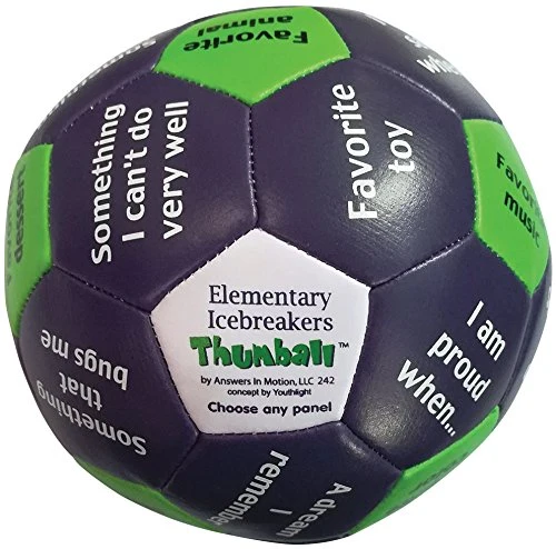 High-Grade Youthlight Elementary Icebreakers Thumball - 4-inch Classroom Icebreaker Ball Certified