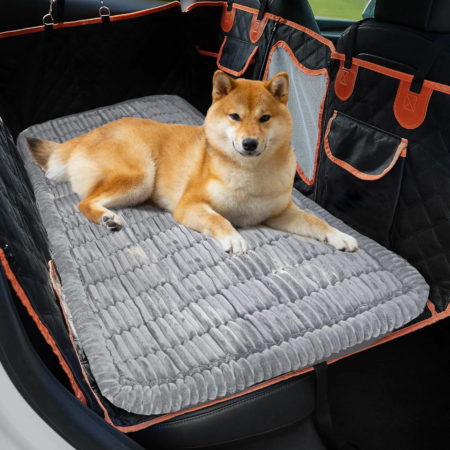 Sophisticated Backseat Dog Bed Mat for Car Seat Cover Nonslip Durable Pet Bed 54in x 23.6in