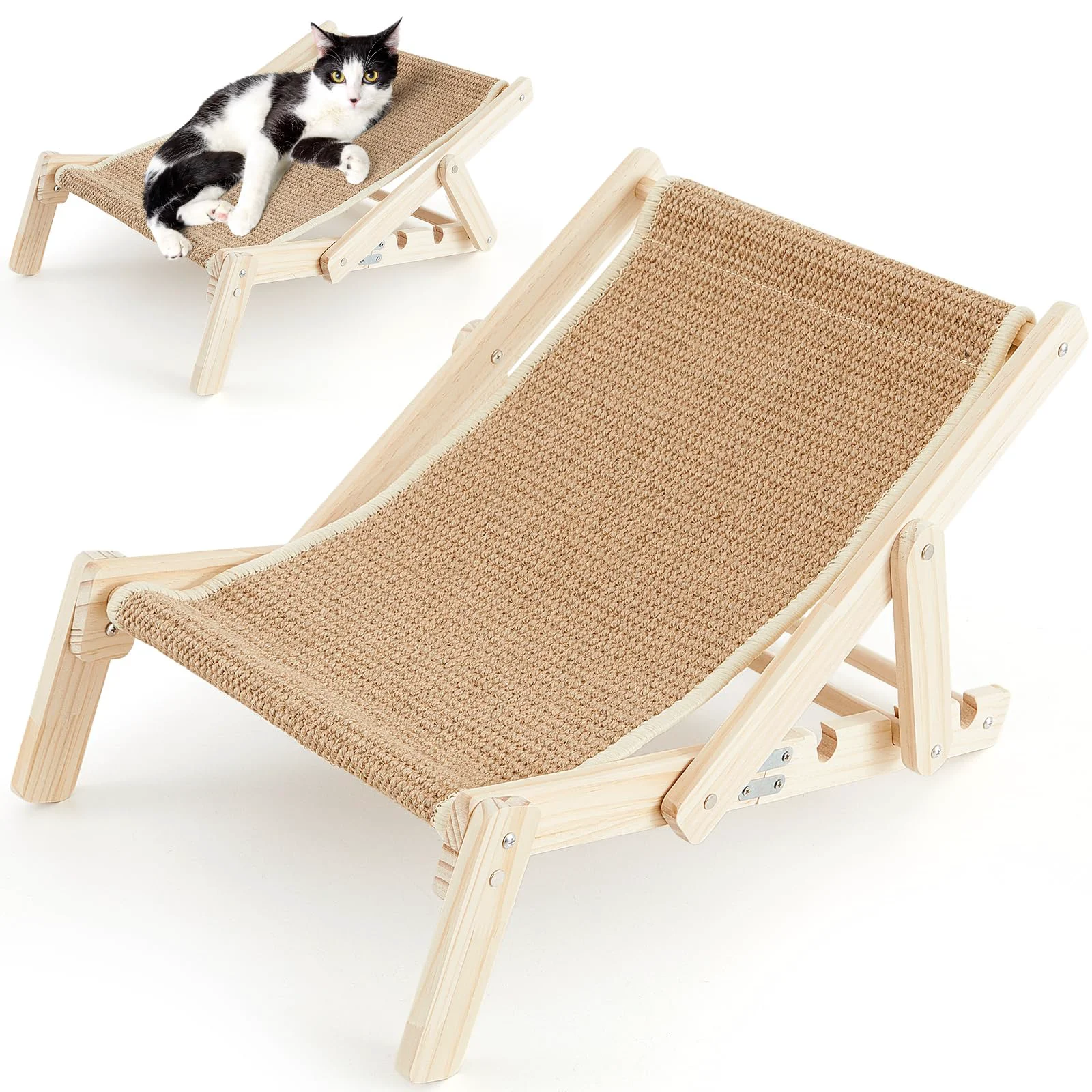 Secure Juexica Cat Sisal Chair — Adjustable Foldable d Hammock with Sisal Scratcher Sophisticated