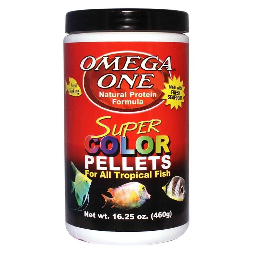 Crafted Omega One Super Color Pellets Sinking 16.25oz – Color-Enhancing Fish Food MSC Fashionable