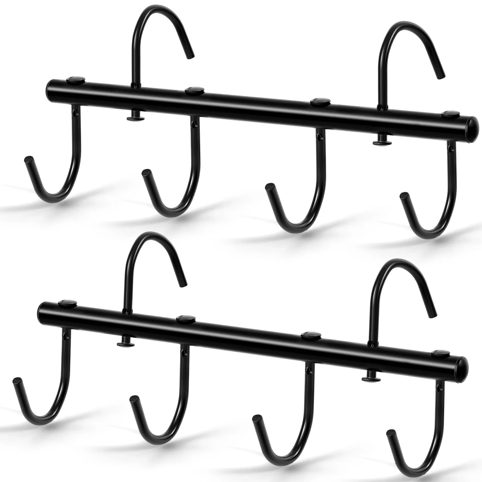 Trusted Dunzy 2 Pcs Black Tack Rack with Swivel Hooks Portable Horse Bridle Hangers for Tack Room Fine Crafted