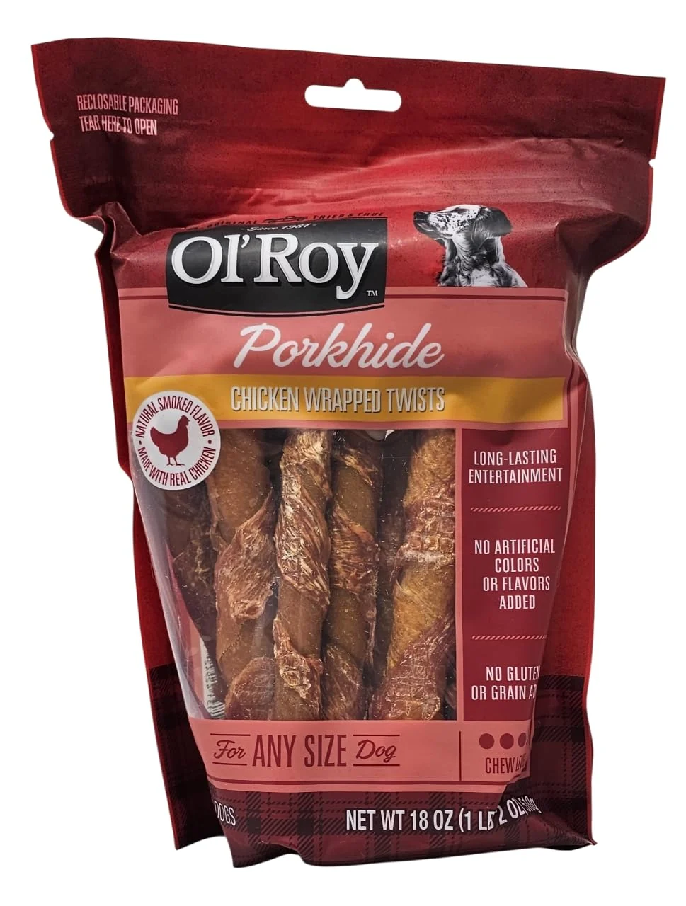 Stylish Ol' Roy Porkhide Chicken Wrapped Twists Dog Treats – 18 oz Next-Generation