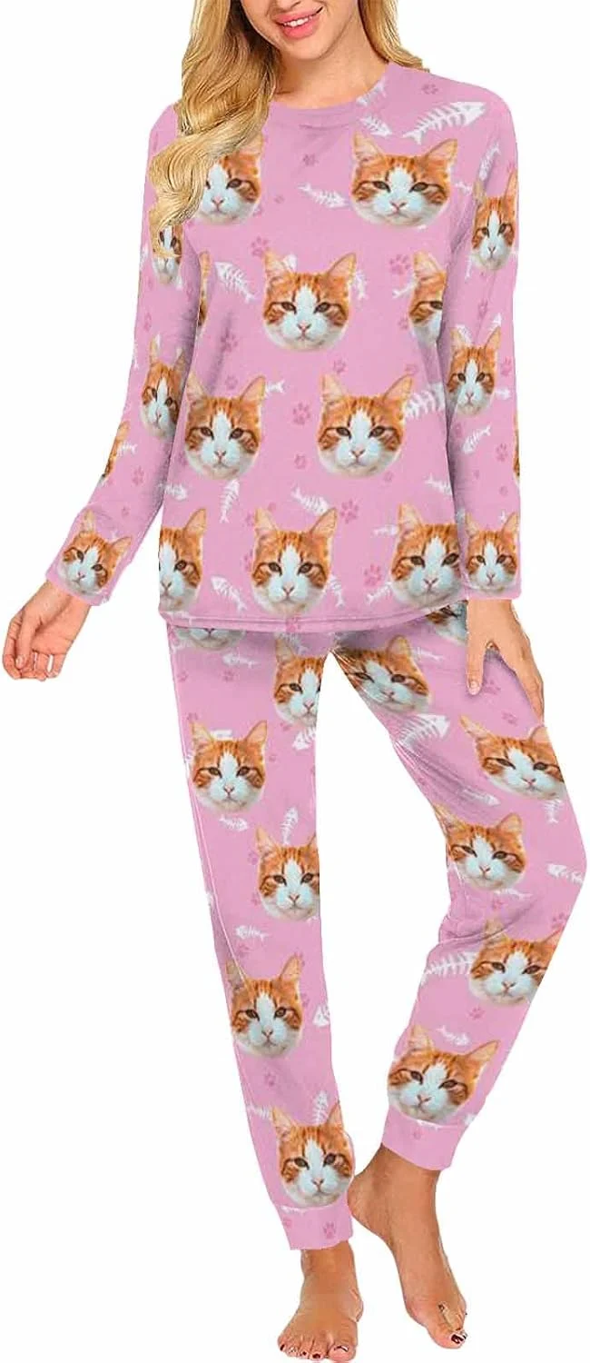 Artisan MyPupSocks Custom Face Pajamas Sets for Women Personalized Photo Sleepwear XS-XXL Fast