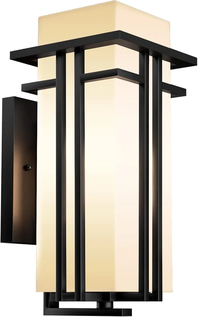 Selected Outdoor Lighting Fixtures Wall Mount Outdoor Wall Lights Modern with Frosted Glass Aluminum Exterior Light for House Outdoor Wall Lantern for Garage Porch Carriage Patio 17''H 1 pc About ThisOverview Eco-Friendly