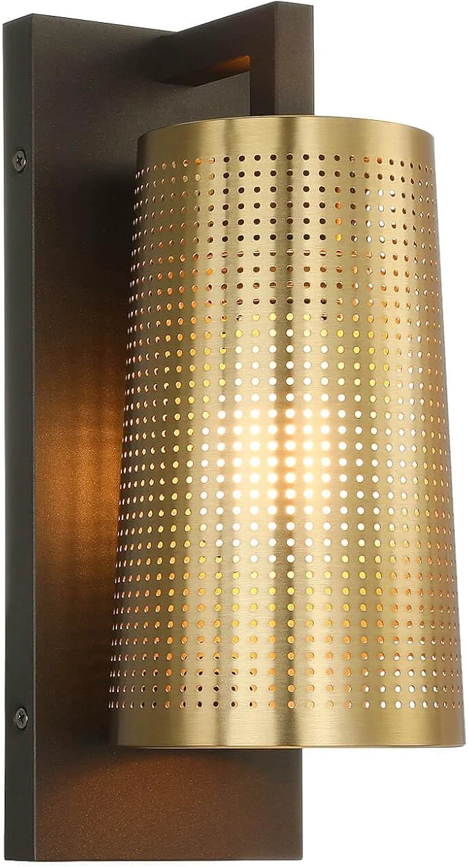 Outstanding XiNBEi Lighting Gold Sconce Light Industrial Bronze Brass Sconces Wall Light Fixtures with Metal Shade Wall Mount Lamp for Bedroom Bedside Living Room Corridor Hallway XB-W406-BSAbout ThisOverview Fashionable