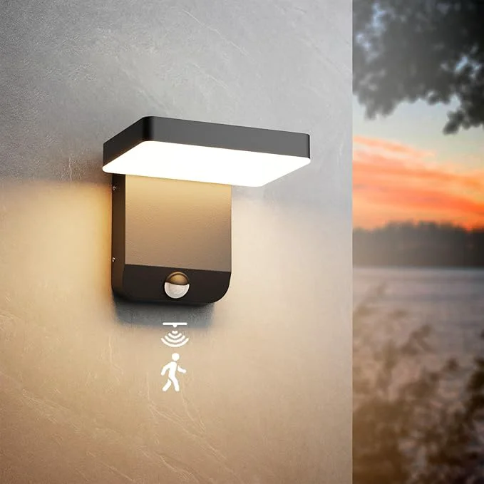Clean Motion Sensor Outdoor Light Black LED 24W Exterior Motion Porch Light Modern Outdoor Wall Sconce IP65 Waterproof 3000K for House GarageAbout ThisOverview Durable
