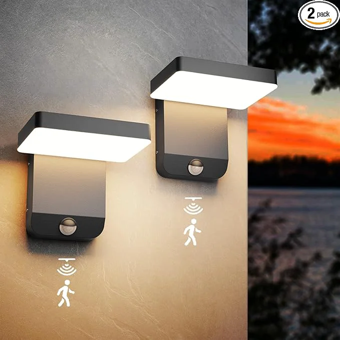 Specialty 2 Pack Motion Sensor Outdoor Wall Light Modern LED Black Motion Outdoor Light IP65 Waterproof Exterior Wall Sconces for Garage Porch 3000KAbout ThisOverview Authentic
