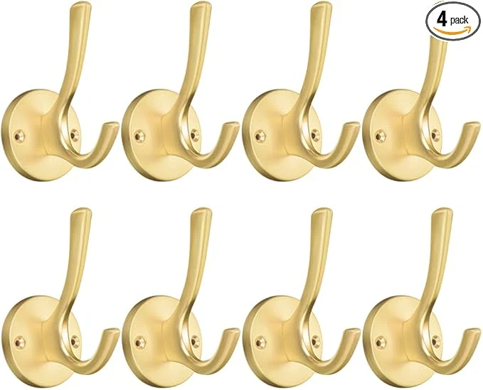 Sustainable ZUONAI Gold Coat Hooks for Wall Decorative 8 Pack Heavy Duty Metal Hooks for Hanging Coats and Hat Hooks Wall Mounted Towel Hooks for BathroomsAbout ThisOverview Exceptional