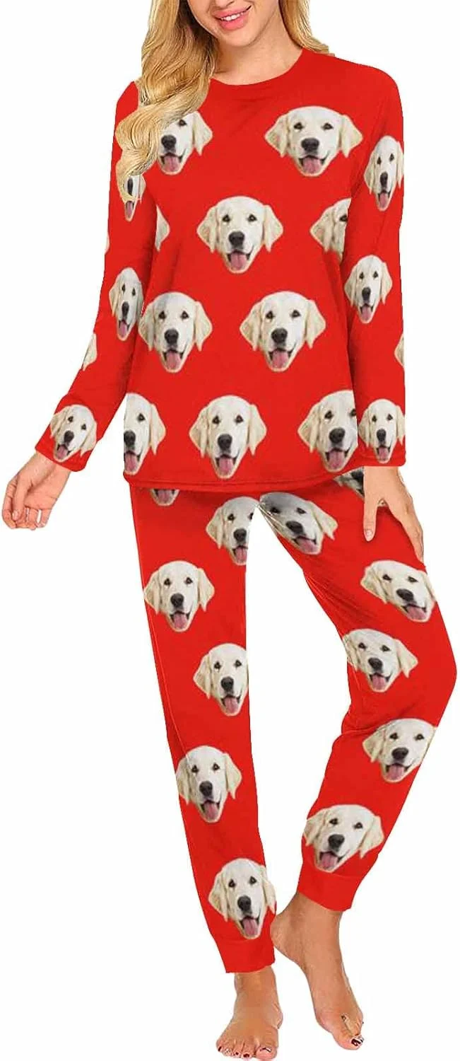 World-Class MyPupSocks Custom Face Pajamas Sets for Women Personalized Photo Sleepwear XS-XXL Outstanding