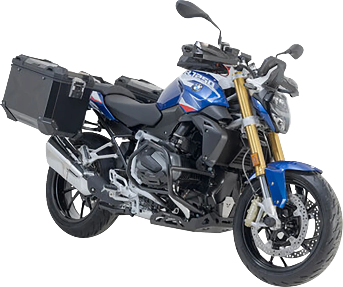 Solid SW-MOTECH TRAX ADV Aluminum Case System - Black - BMW R 1200 1250 R '14-'24 KFT.07.573.70100 B Verified