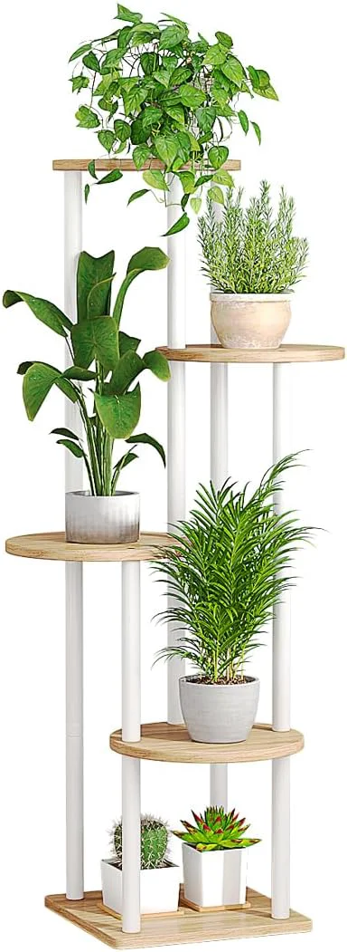 User-Friendly AZERPIAN Plant Stand Indoor 5 Tier Metal Plant Shelf for Multiple Plants Corner Tall Flower Holders for Living Room Balcony Bedroom Patio Garden White 5 Tier About ThisOverview Fast