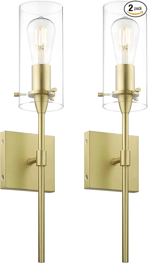 Soft XiNBEi Lighting Brass Wall Sconce Set of 2 Modern Single Bathroom Sconces Wall Lighting Indoor Sconce Bathroom Lighting for Bedroom Vanity Living RoomAbout ThisOverview Artisan