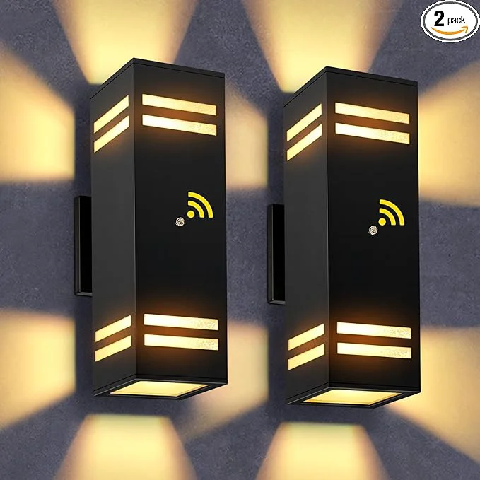 Original Design Dusk to Dawn Outdoor Wall Light 2 Pack Modern Exterior Lighting Fixtures for House Black Outdoor Sconce Lights with LED Bulbs Up Down Lights Outside Garage Lights for House Porch DoorAbout ThisOverview Superior