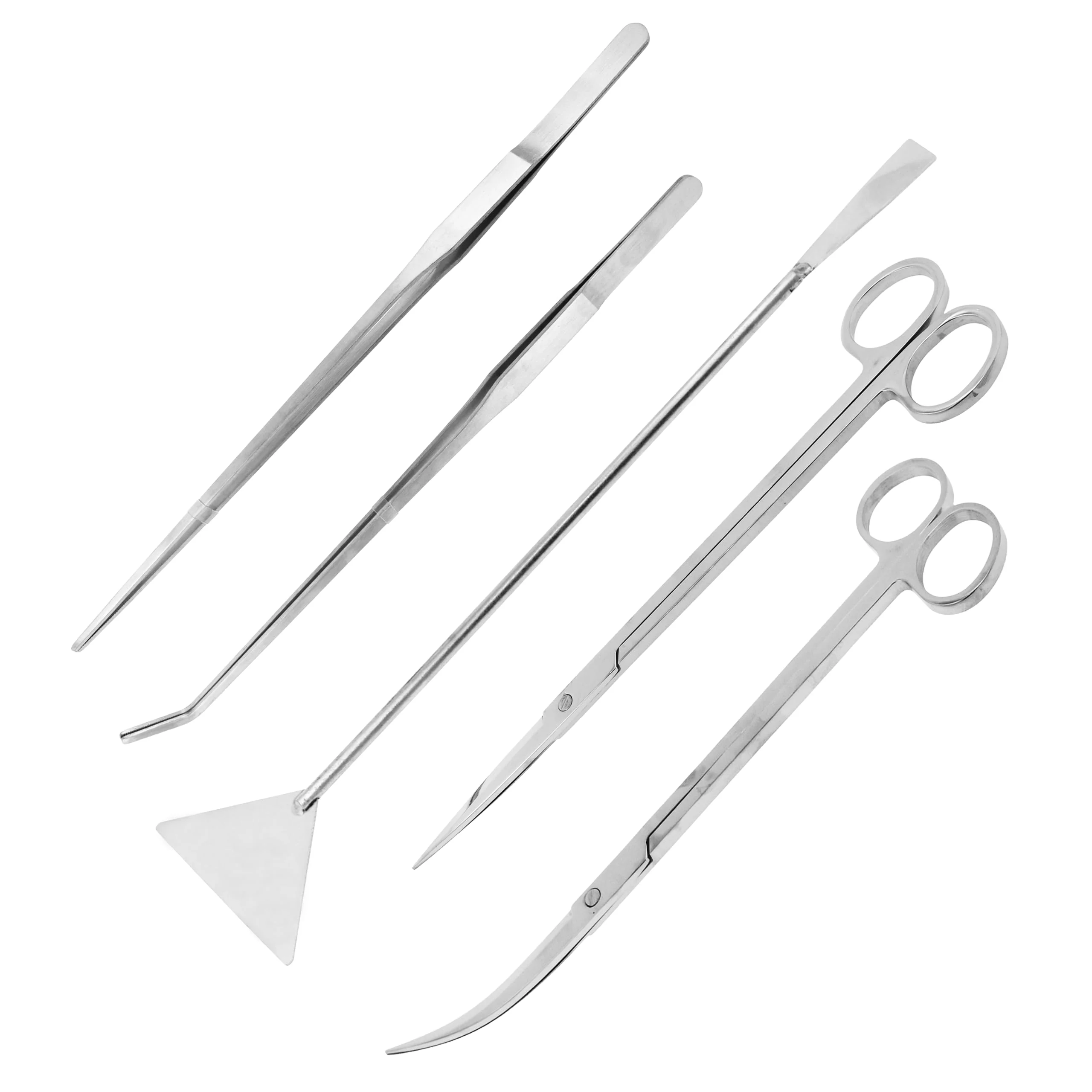 Contemporary Mandala Crafts Stainless Steel Aquascaping Tools Kit – Long-Handled Aquarium Plant Tools Classic