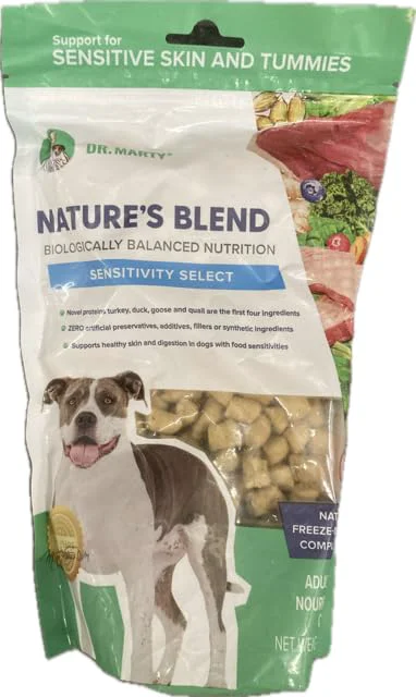 Breathable Dr. Marty Nature's Blend Sensitivity Select ze-Dried Raw Dry Dog Food 6 oz Gentle Nutrition for Sensitive Dogs Excellent