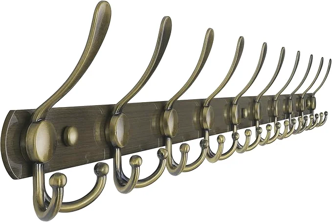 First-Class Dseap Coat Rack Wall Mount - 38 Long 10-Tri-Hooks Heavy Duty Coat Hanger Rail Wall Hooks for Hanging Coats Hats Clothing Clothes Purse Mudroom Entryway BronzeAbout ThisOverview Powerful