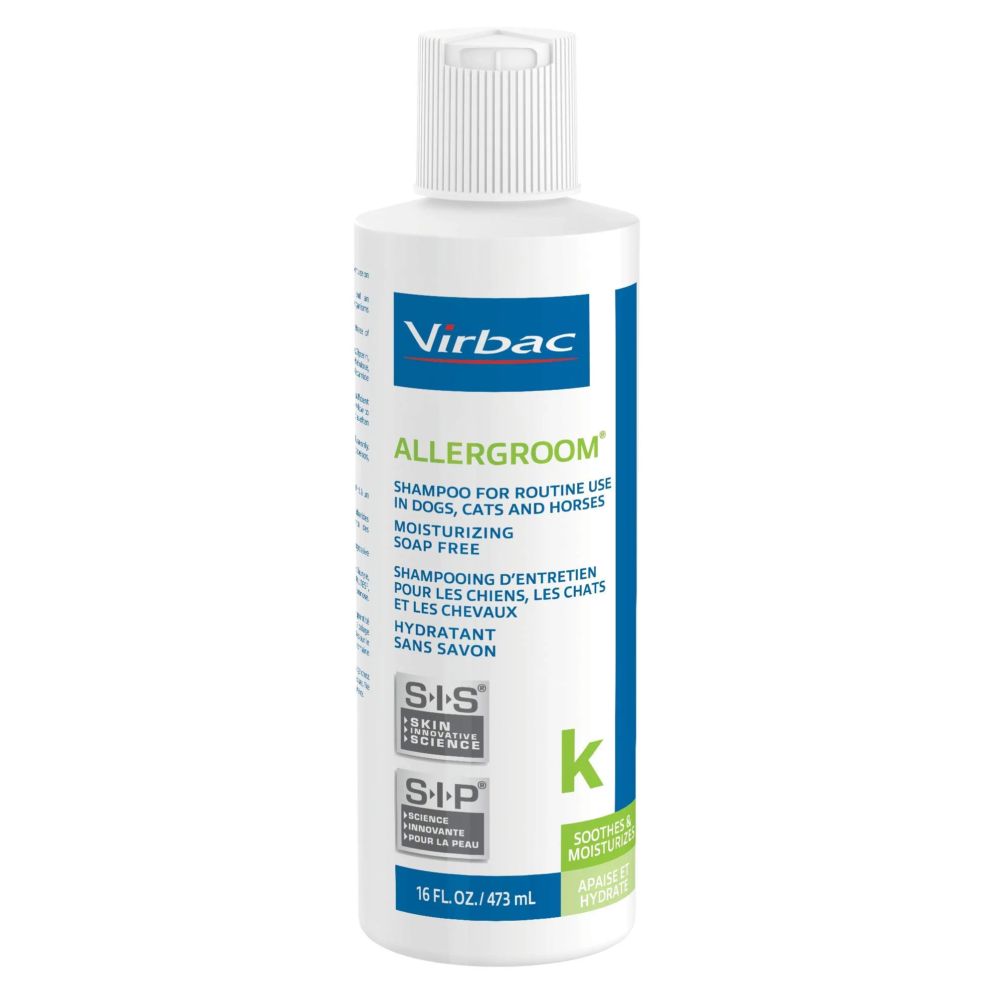 Carefully Designed Virbac Allergroom Pet Shampoo for Dogs Cats Horses 16 oz – For Normal or Dry Skin Optimized