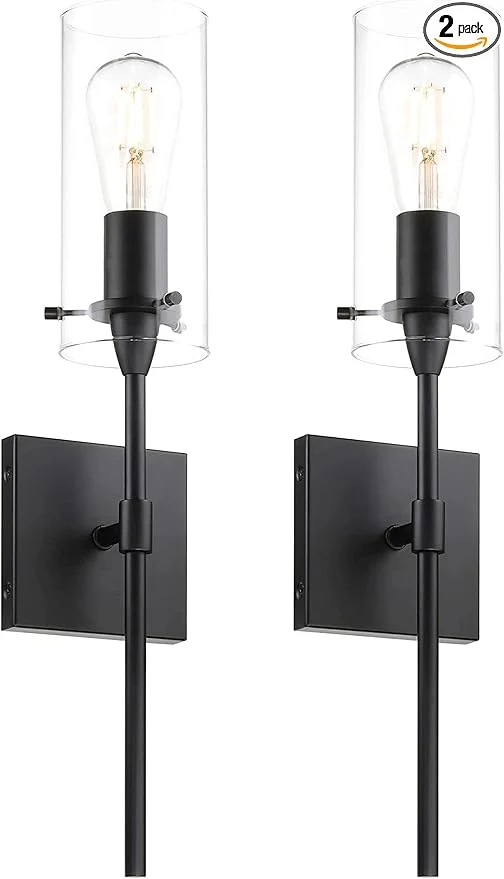 Durable XiNBEi Lighting Black Wall Sconces Set of Two Modern Industrial 1 Light Bathroom Sconce Indoor Wall Lights for Bathroom Hallway Kitchen Living RoomAbout ThisOverview Solid