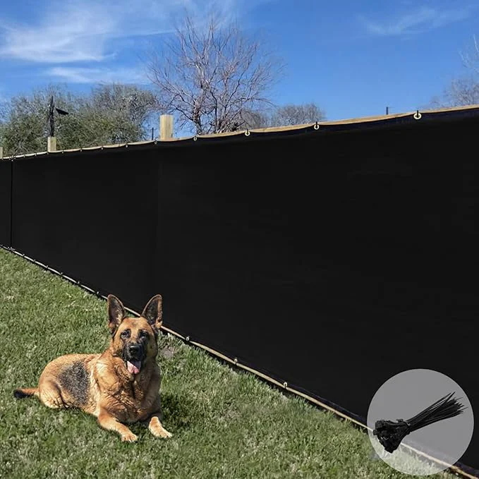 Environmentally Friendly E K Sunrise 4' x 12' Privacy Fence Screen with Grommets Outdoor Windscreen Fence Covering Privacy Screen UV Blockage for Backyard Garden Patio Zip Ties Included Black About ThisOverview Outstanding