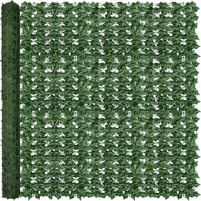 User-Friendly Artificial Ivy Privacy Fence Wall Screen 6FT x12FT UV-Anti Faux Greenery Backdrop Ivy Vine Leaf Hedges Fence Panels for Patio Balcony Garden Backyard Indoor Outdoor Green Wall DecorAbout ThisOverview Eco-Friendly