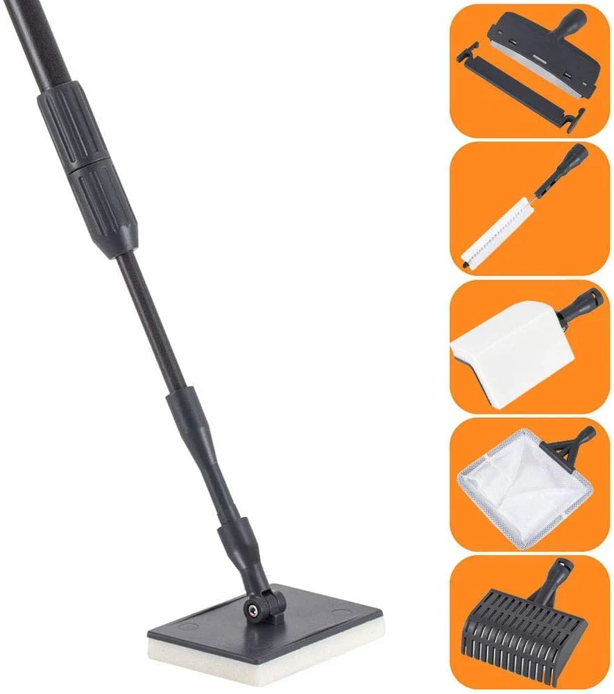 Quality hygger 6-in-1 Carbon Fiber Aquarium Cleaning Tool Kit with Telescopic Handle Verified