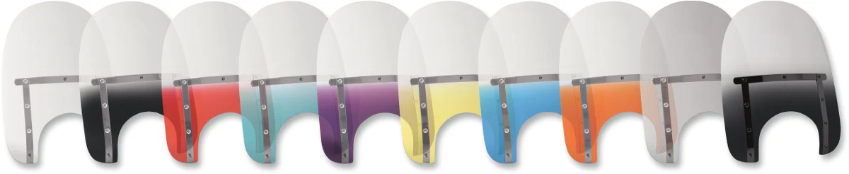 Unique MEMPHIS SHADES Memphis Slim Windshield - 15 - 9 Headlight Cut - Clear MEM4120 Traditional